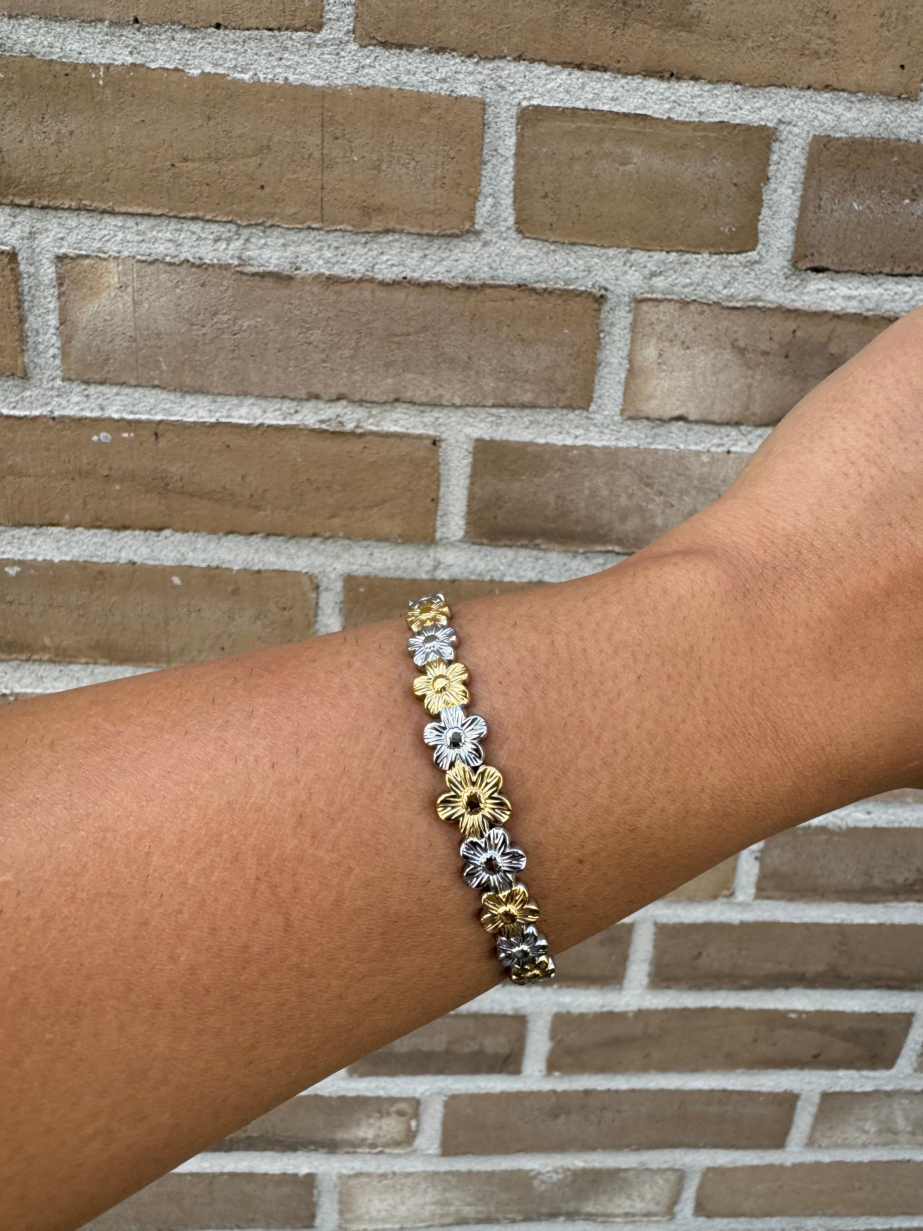 Flower Silver Bracelet