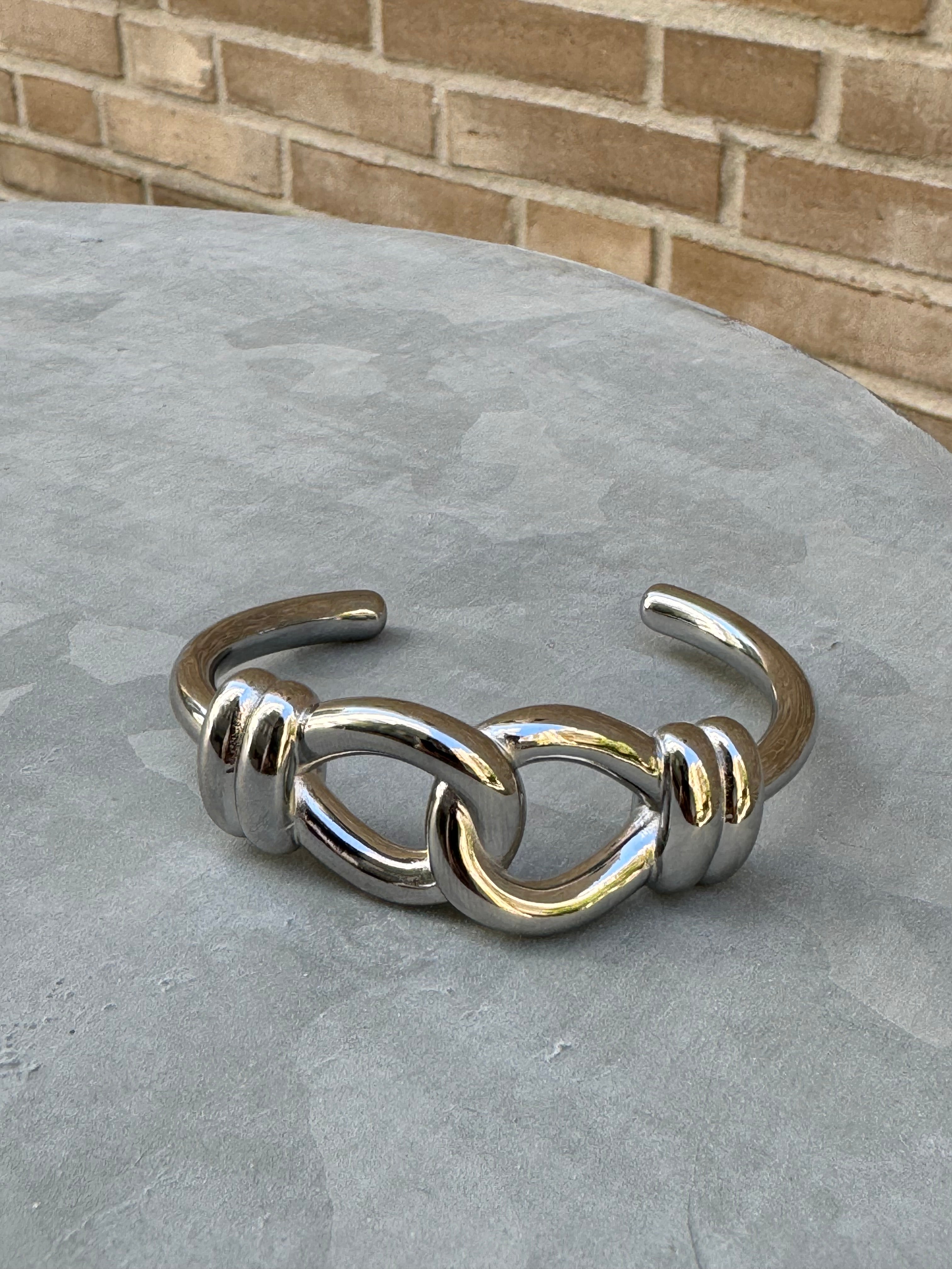 Rope Silver Bangle