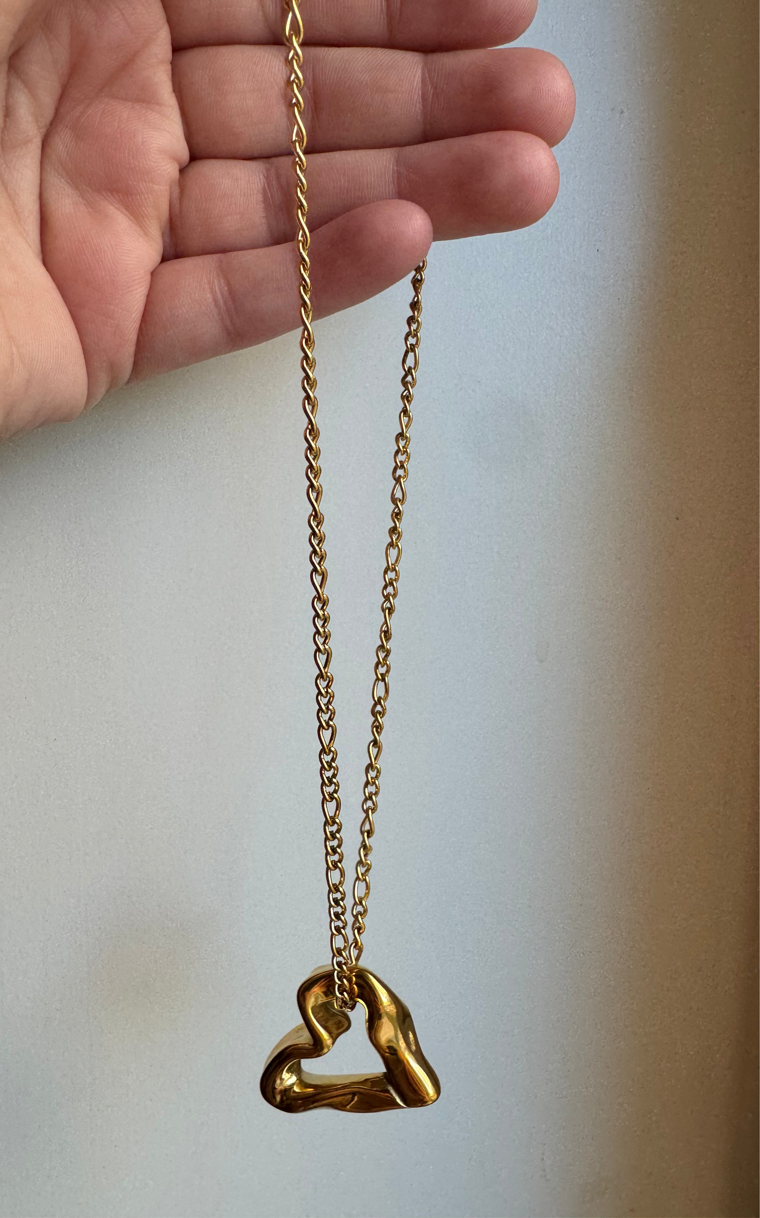 Curled Heart Necklace