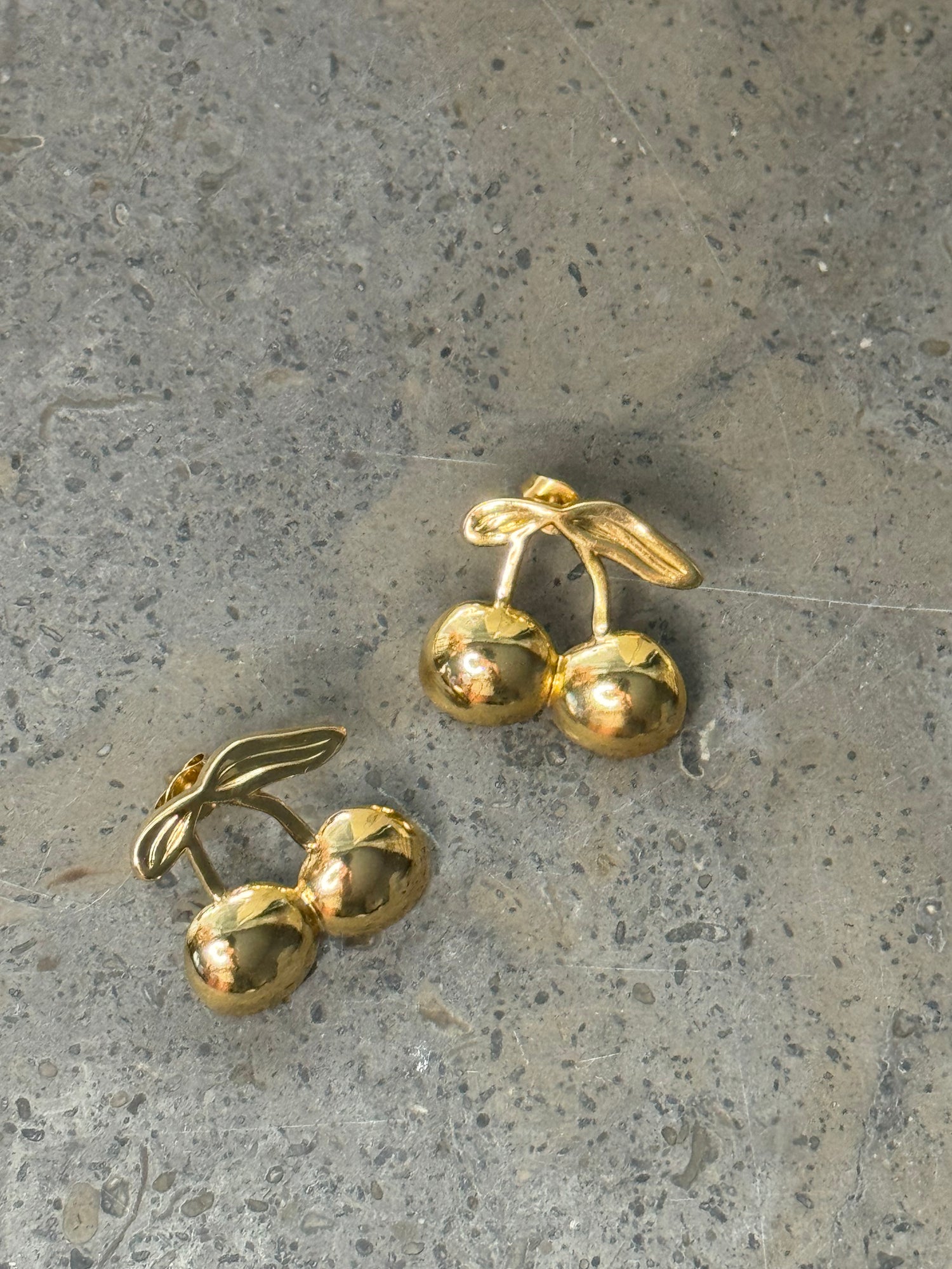 Cherry Golden Earrings