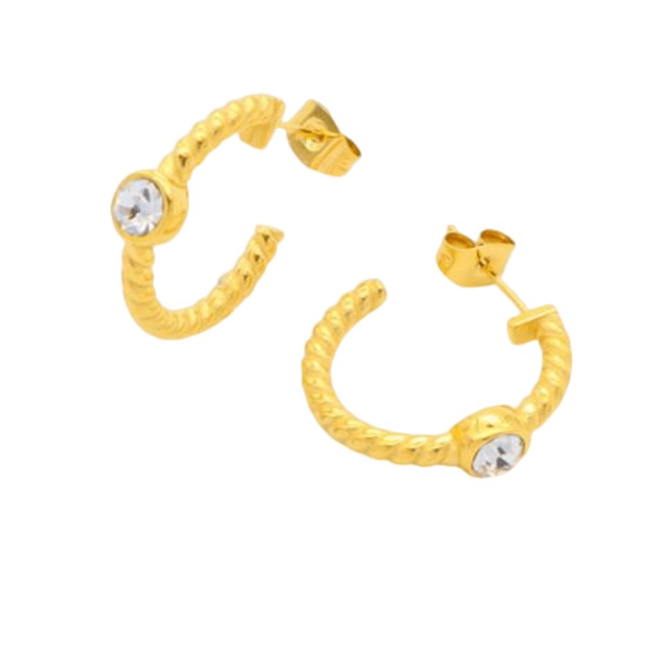 Circle Golden Hoops