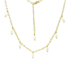 Multi Pearl Golden Necklace