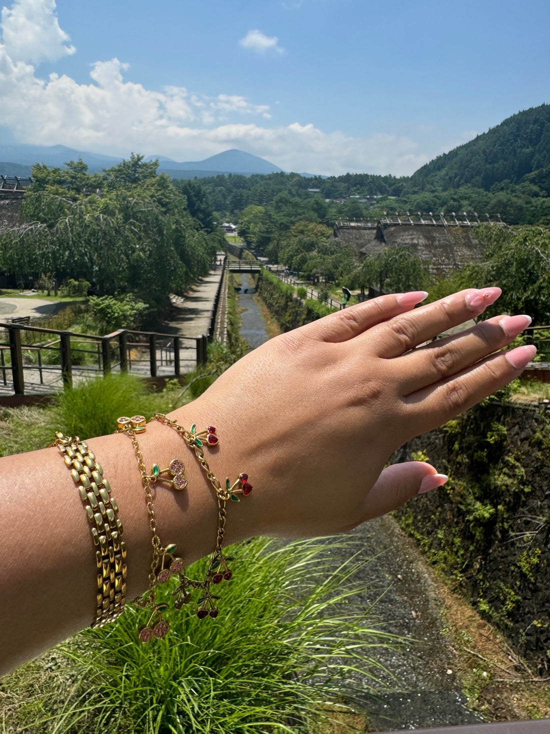Sparkling Cherry Bracelet
