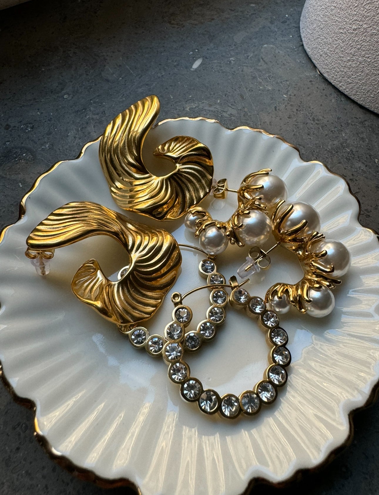 Crystal Round Earrings