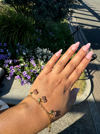 Sparkling Cherry Bracelet