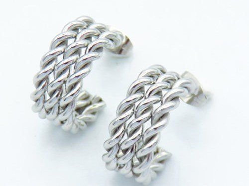 Rope Silver Earrings