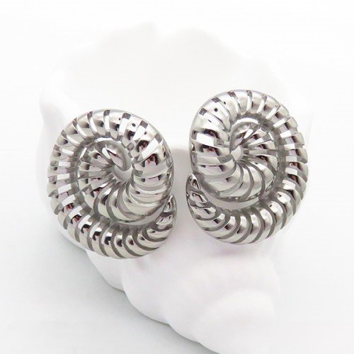 Croissant Silver Earrings