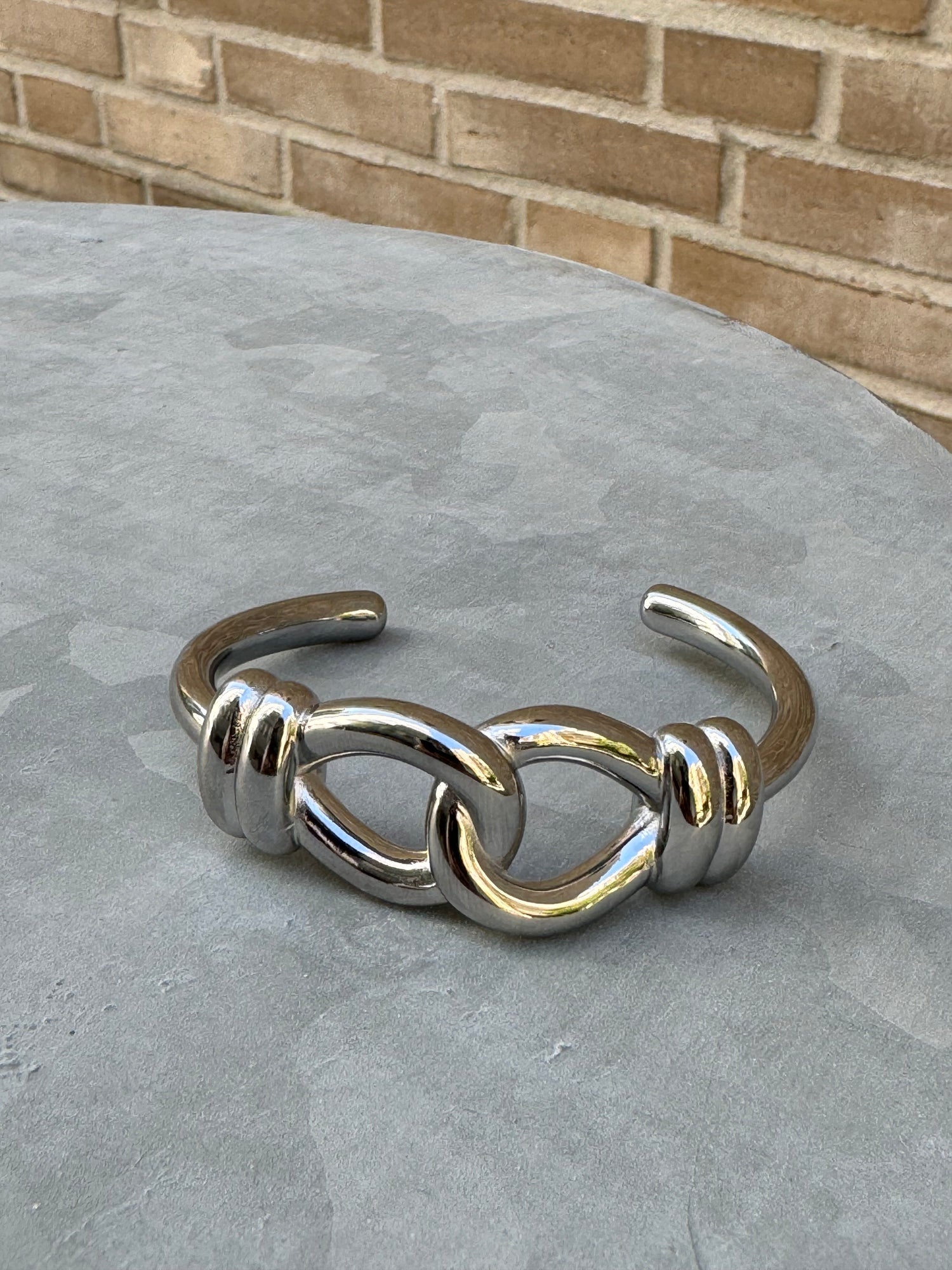 Rope Silver Bangle