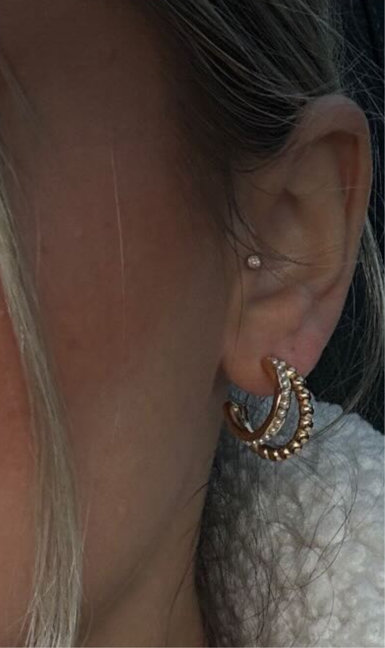Pearl Bubble Creoles