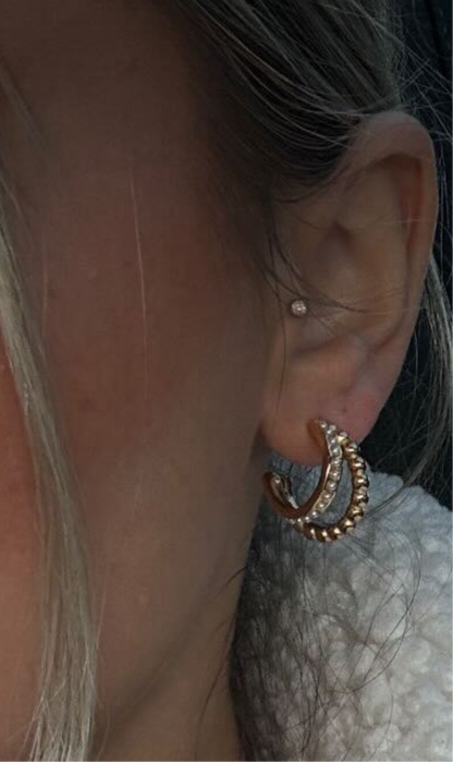 Pearl Bubble Creoles
