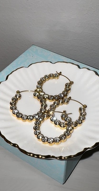 Crystal Round Earrings