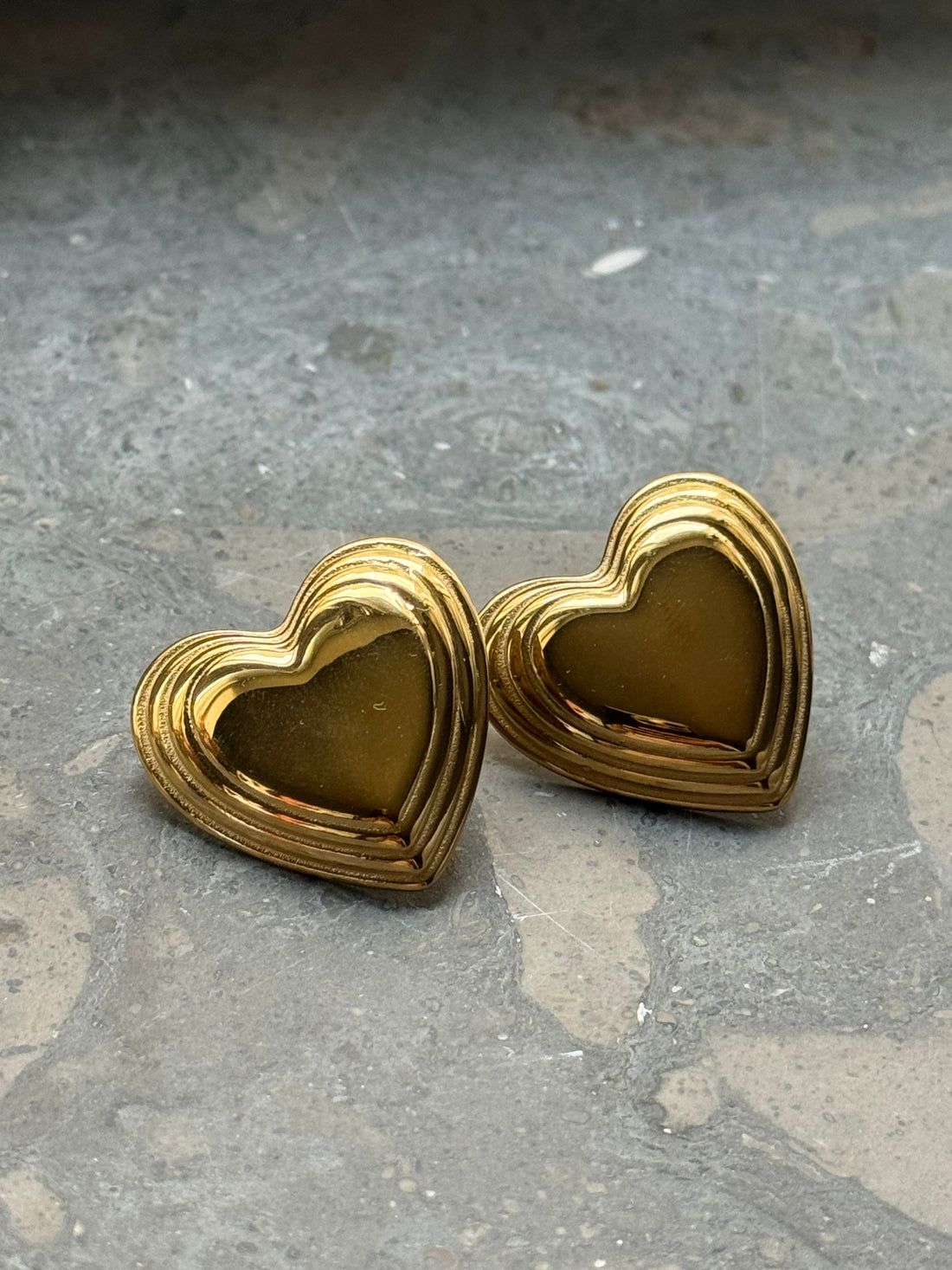 Hearty Golden Earrings