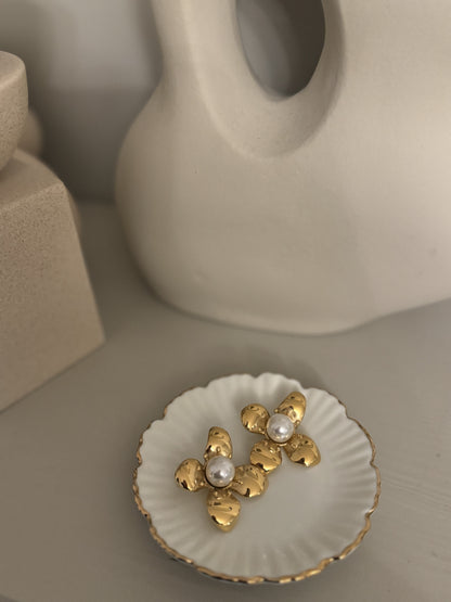 Floral Golden Earrings