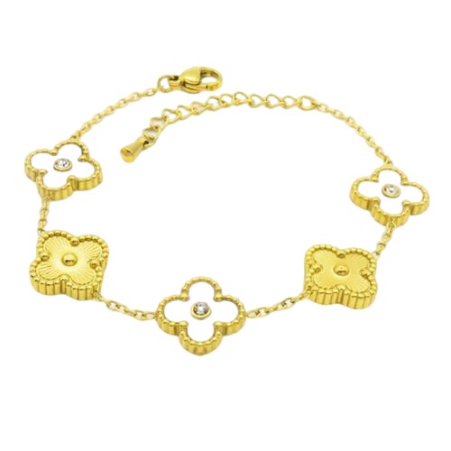 Lucky Charm White and Golden Bracelet