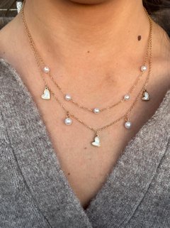 Heart and Pearls Necklace