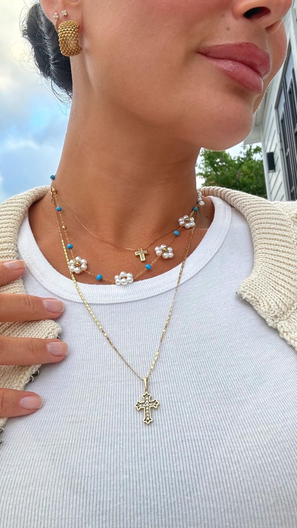 Flower Blue Necklace