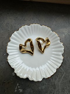 Curled Heart Earrings