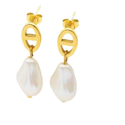 Pearl Golden Earrings