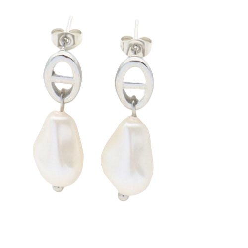 Silver Pearl Earrings