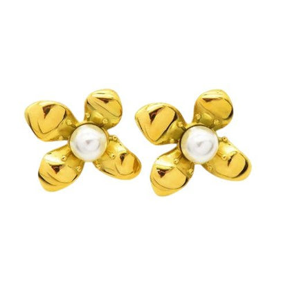 Floral Golden Earrings