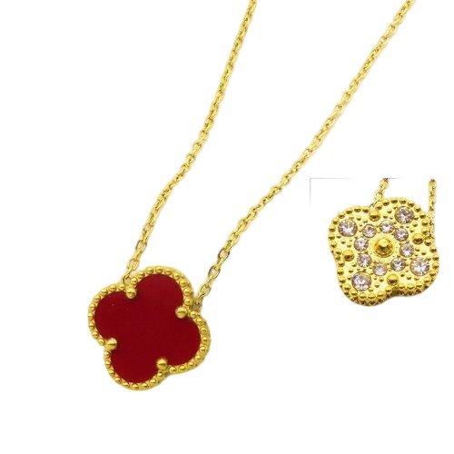 Lucky Charm Dark Red Necklace