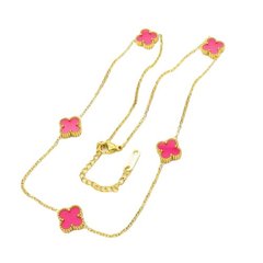 Lucky Charm Multiple Pink Necklace